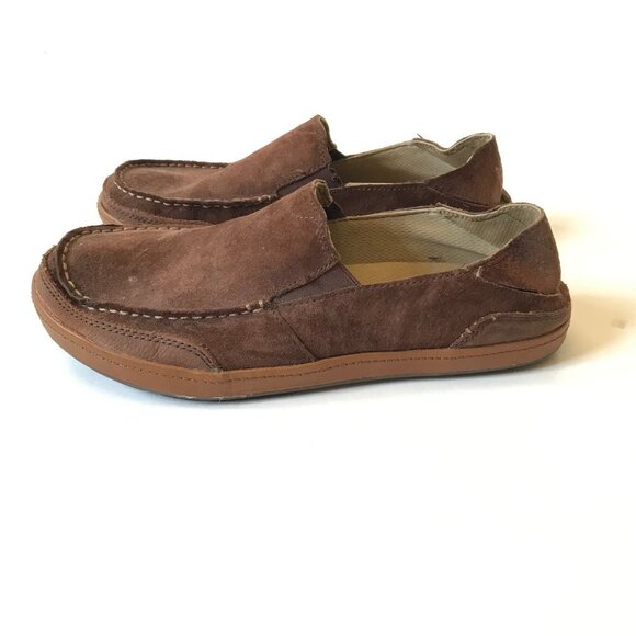 Olukai Puhala Loafers Shoes Mens 10 Brown Slip On Suede Drop in Heel Moccasin main image 8